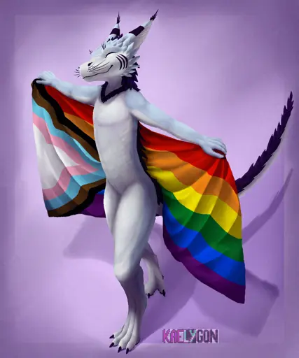 My sona Tiena shows his appreciation for the LGBTQ+ community!