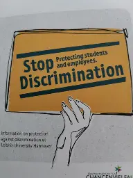 "Stop Discrimination! Protecting Students and Employees." vs "Stop Protecting Students and Employees. Discrimination!"