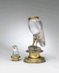 Rock crystal vessel in the shape of a bird, with gilded silver decoration and ruby eyes, Germany, ~1580 AD