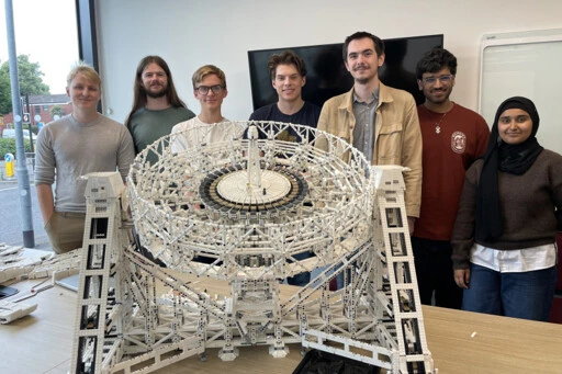 Students build Lego Lovell Telescope to celebrate Manchester’s cosmic legacy