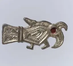 Frankish silver bird brooch, 6th century AD
