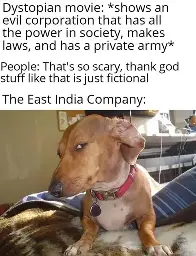 Ha ha, wouldn't an evil all-controlling corporate government be crazy?