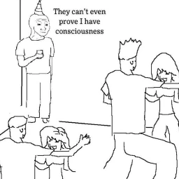 standing in the corner at the party meme. "