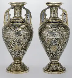 Decorative iron urns in Hispano-Arab style, 1878 AD