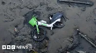 Lime bikes dumped in canals and rivers 'posing pollution risk'